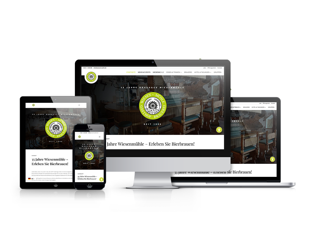 SF-webService-Webdesign-Wiesenmuehle-Fulda Webdesign Darstellung der Brauhaus Wiesenmühle Fulda Webseite