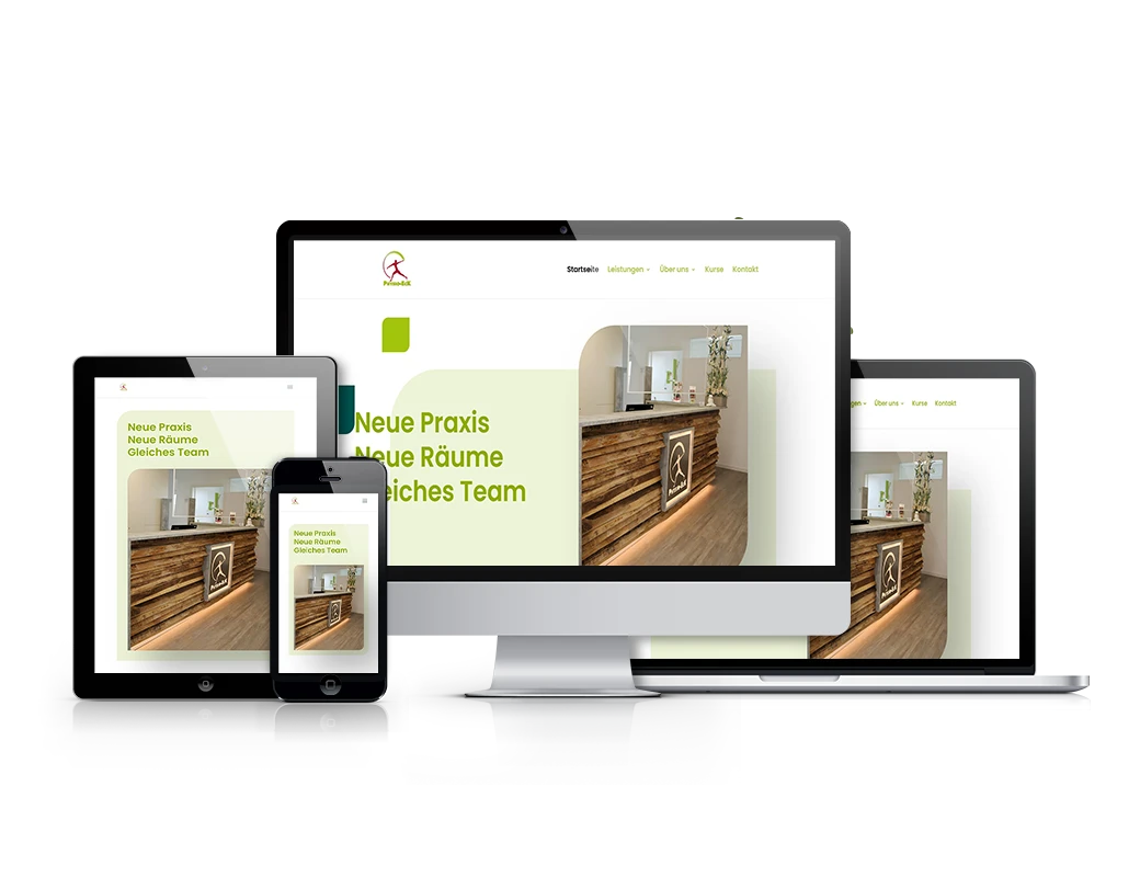 Webdesign Darstellung der Physio Eck Pilgerzell Webseite