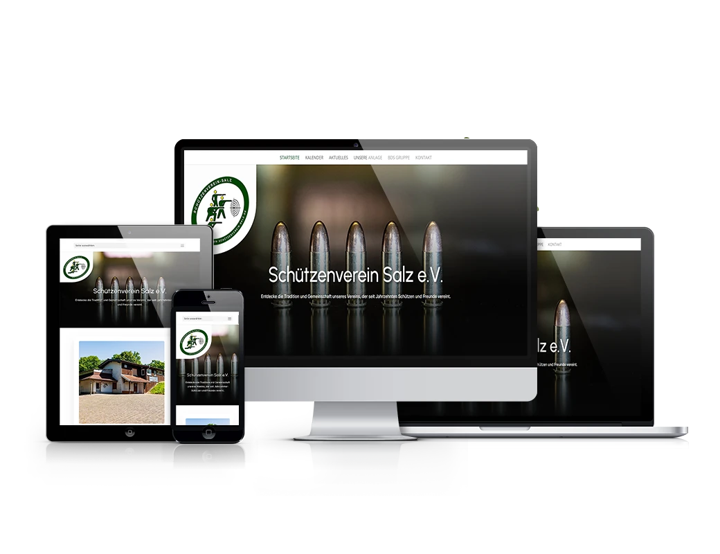 Webdesign Darstellung der Schützenverein Salz Webseite